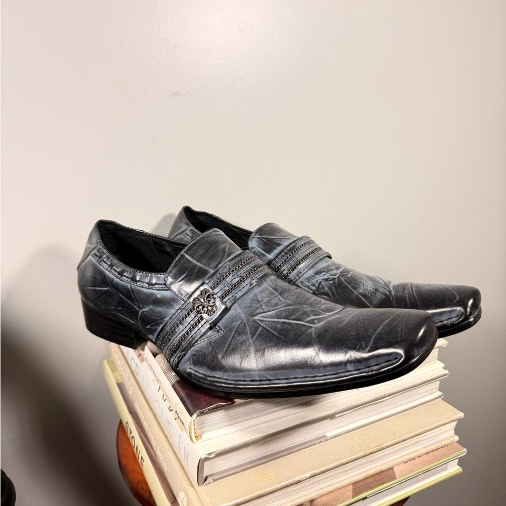 Robert Wayne Size 13 Navy/Black Men’s Dress Shoes with Details